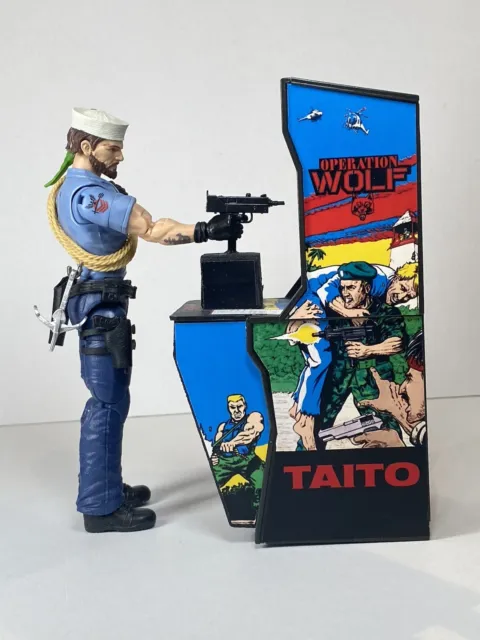 1/12 6” Mini Operation Wolf (GI Joe Style) Arcade Game Machine Cabinet Custom