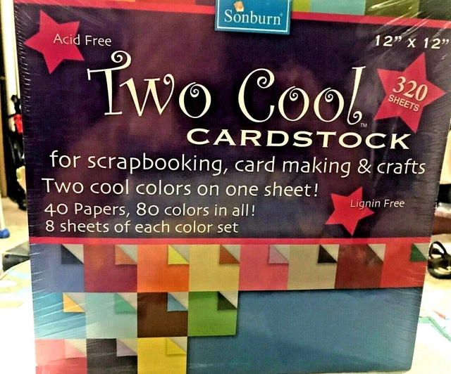 CARD STOCK Double Sided 12"x12" 320 Sheets ASSORTED Acid Free Scrapbooking Craft