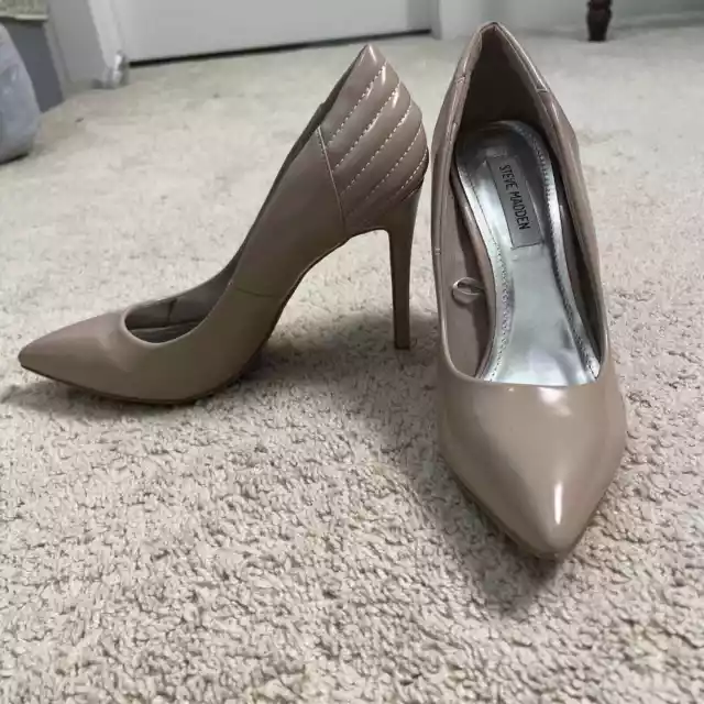 Steve Madden Heels Size 10 Priya Nude Pointed Toe Stiletto Shoes