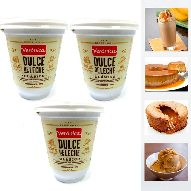 3 Barattoli Dulce De Leche Veronica Caramello Crema Da Argentina Arequipe Cajeta
