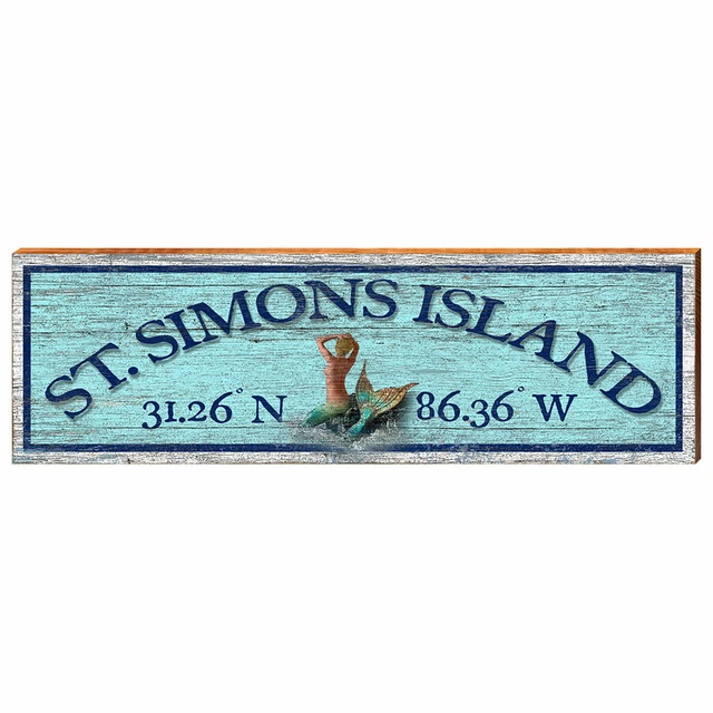 ST. SIMONS ISLAND Home Decor Art Print on Real Wood SIM1NAM2M