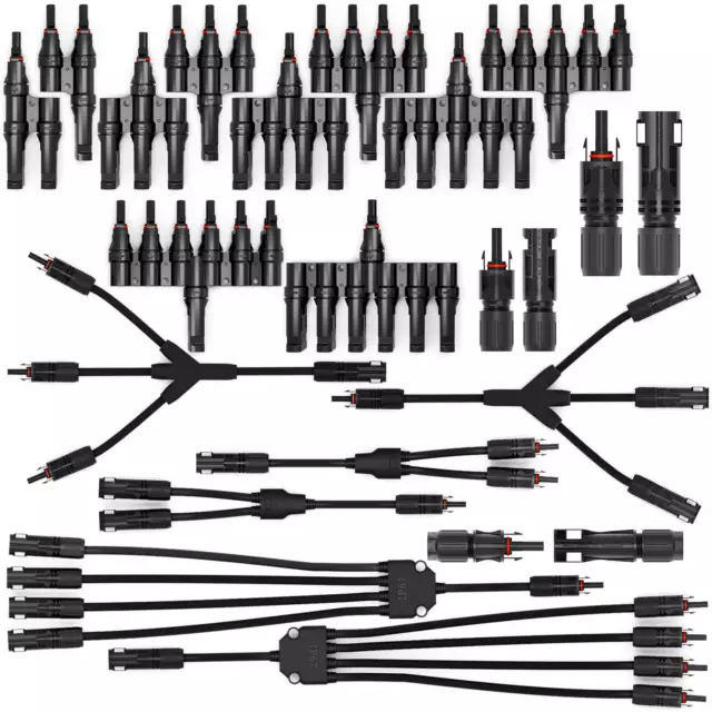 Y T Solarstecker PV Stecker Verteiler Buchse Kupplung Sicherung Kabel Solarpanel