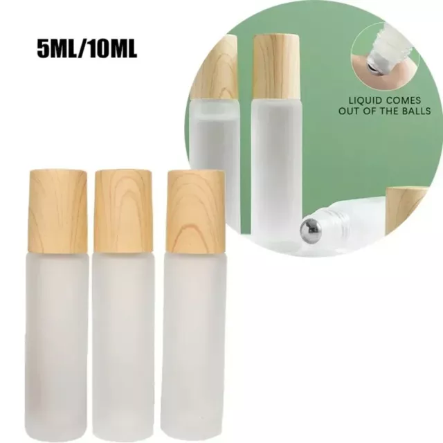 3PCS 5/10ml Roller Ball Liquid Container Portable Perfume Bottle  Gift