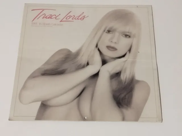Traci Lords 1991 Vintage Calendar  Photos RARE has wear and fold