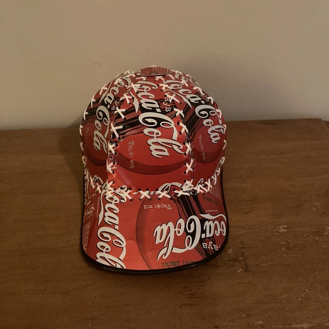 Vintage Coca Cola Metal Pop Can Hat,Adjustable in back