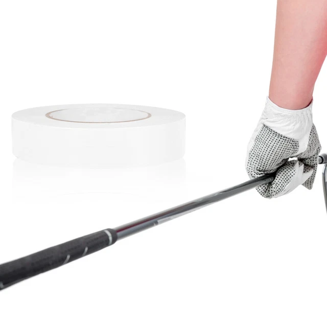Protector de raqueta de golf pegajoso de doble cara de tenis blanco