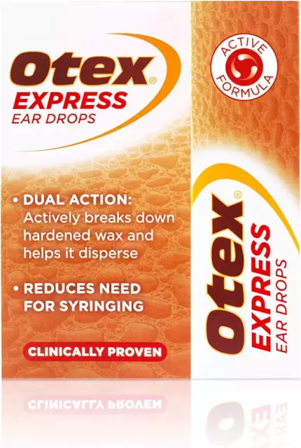 Otex Express Ear Drops for Hardened Ear Wax, 10ml