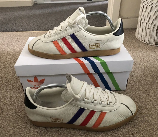 ADIDAS TRIMM STAR White VHS Edition Size 8 Deadstock L K