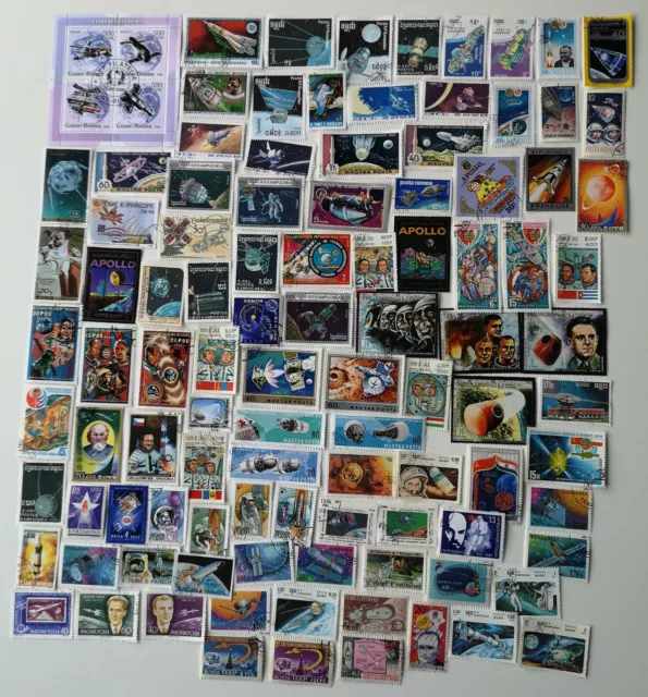 Space/Cosmos Stamps Collection - 100 to 2000 Different Stamps