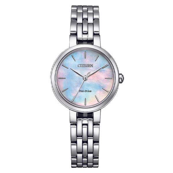 CITIZEN ECO DRIVE MOTHER of Pearl Stainless Steel Dress Women s