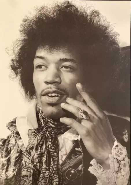 Jimi Hendrix poster photograph - 1960s image A3 size reproduced from original