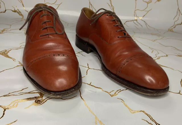 Carmina Hombre Oxford Marrón Zapatos Talla 9.5 3