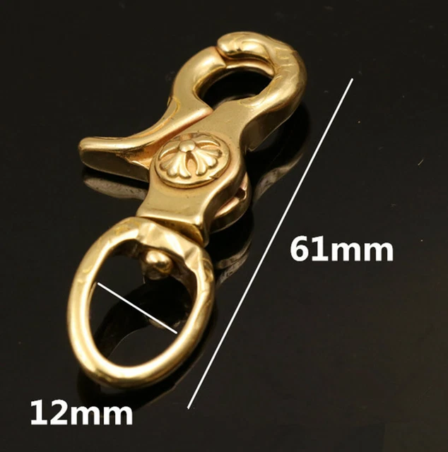 Solid Brass Lobster Clasp Swivel Trigger Clip Snap Hook Bag Dog Leather Key Ring
