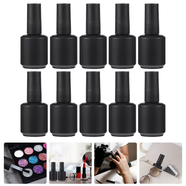 10 piezas dispensador para esmalte de uñas botella vacía soporte negro congelado