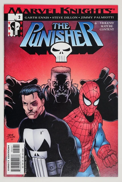 Punisher Vol.4 #2 (2001 Marvel Knights) Variant Cover with Spider-Man VF/NM