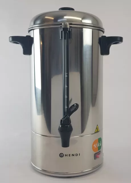 Kaffeefiltermaschine Kaffee-Perkolator Enwandig 6 L Edelstahl Hendi 208007, Neu