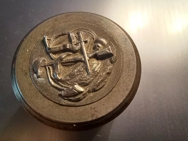 Rare matrice bouton de vénerie Equipage du Marquis de Foudras