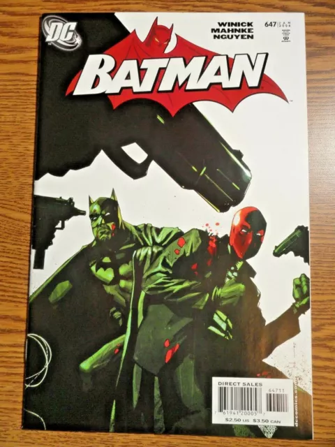 Batman #647 Jock Abdeckung NM W / Karte Rot Kapuze Deathstroke Schwarz Maske 1st