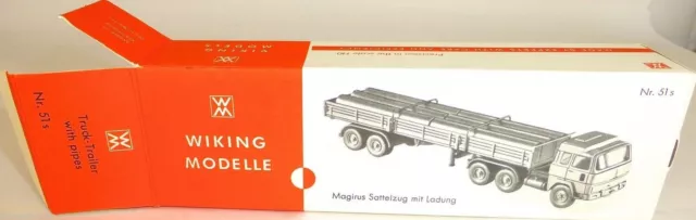 Magirus Sattelzug mit Ladung Karton leer Wiking 51s  å  *