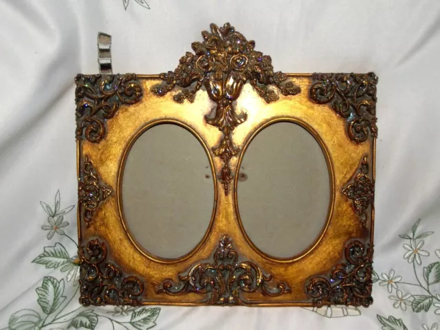 * VINTAGE Style * ORNATE GOLD GILT * TWIN Picture * PHOTOGRAPH Frame *