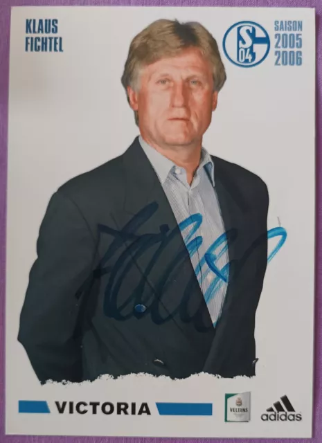 Klaus Fichtel FC Schalke 04 handsignierte Autogrammkarte AK Saison 2005/2006 S04