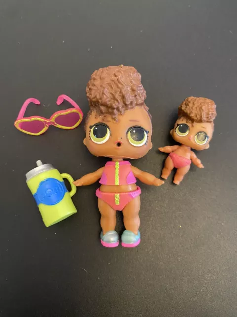 Lol Surprise Condetti Pop Series 3 Rip Tide With Lil Sister. Swim Club