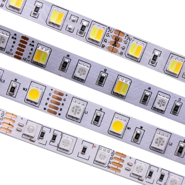 5m LED Stripe 12-24V Blanco cálido Blanco frío RGB RGBW RGBWW Tiras SMD5050 regulable