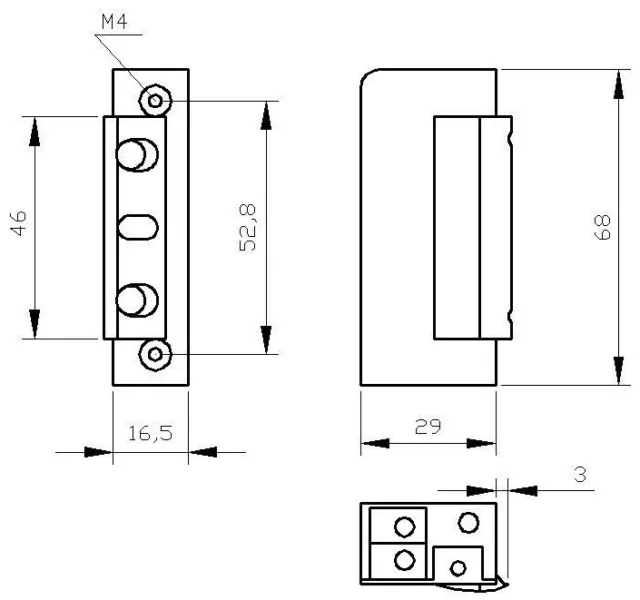 Elektro Türöffner elektrischer Türöffner mechanische Entriegelung R5 3