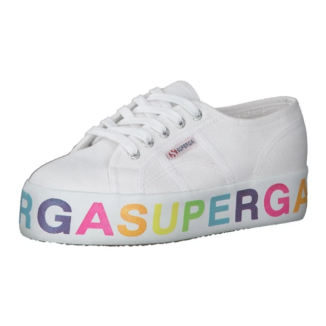 Superga top bianche glitter