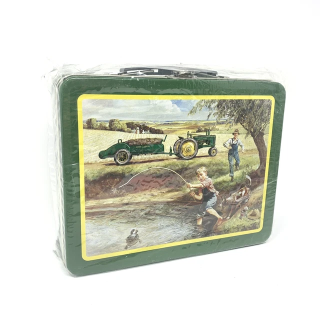 John Deere Tin Lunch Box Turtle Trouble Imagination in Action Box Tin Vintage