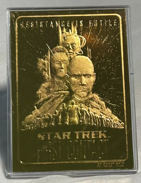 Star Trek FIRST CONTACT  23 KT Gold Card Limited to 10k COA