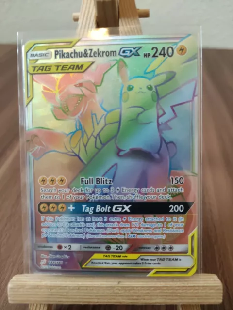 Pikachu & Zekrom GX 162/181 Team Up NM Full Art Ultra Rare Pokemon Card