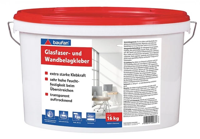 Baufan CM E Wandbelagskleber 16 KG Schaumvinyltapeten, Rotolo Adesivo