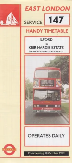 Route 147 London Transport Bus Timetable Lft Oct 1992