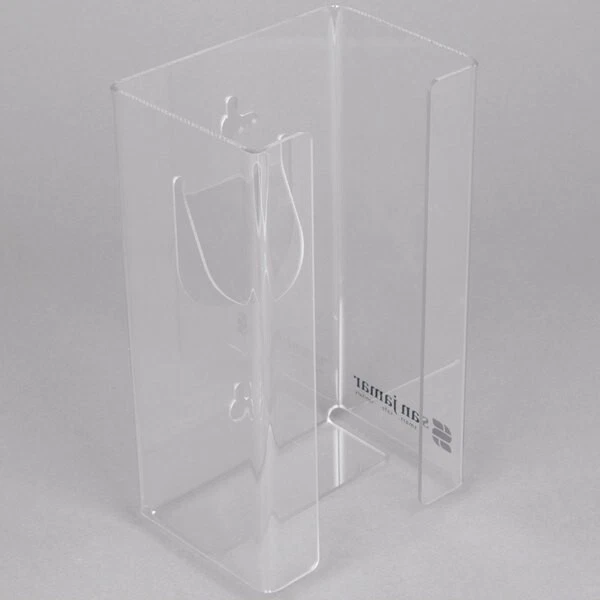 Disposable Glove Dispenser Clear Plexiglas Sanitary Commercial Rack Mounted