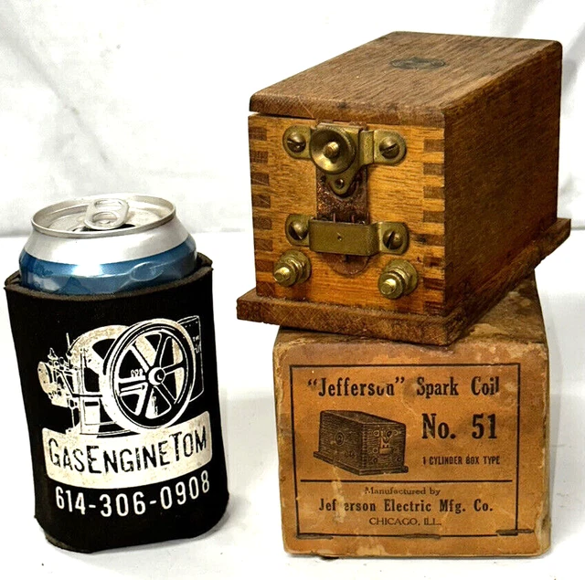 JEFFERSON No. 51 1-CYL High Tension Magneto Buzz Coil Spark Plug Hit Miss Engine