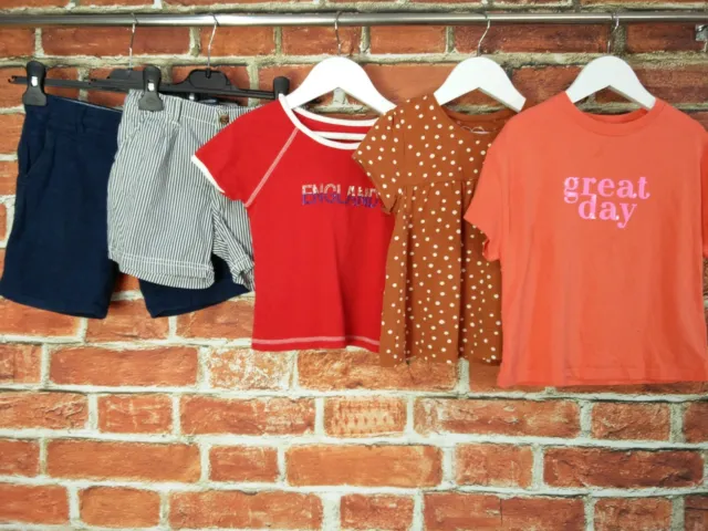 Girls Bundle Age 5-6 Years Next H&M M&S Shorts T-Shirt Top England Kids 116Cm