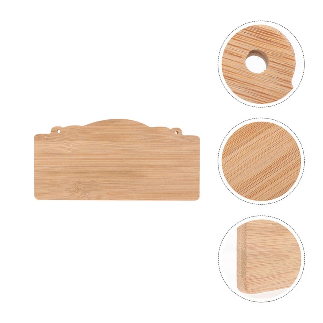 4 Panneaux En Bois Brut à Suspendre Rectangulaires 10x25cm - DIY Pour Pyrogravure Et Peinture
