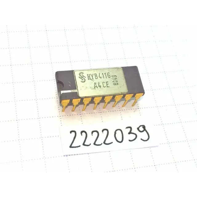 Siemens HYB4116-A4 4116 16,384x1 bit 250ns Ceramic CDIP16 DRAM Gold Vintage NOS