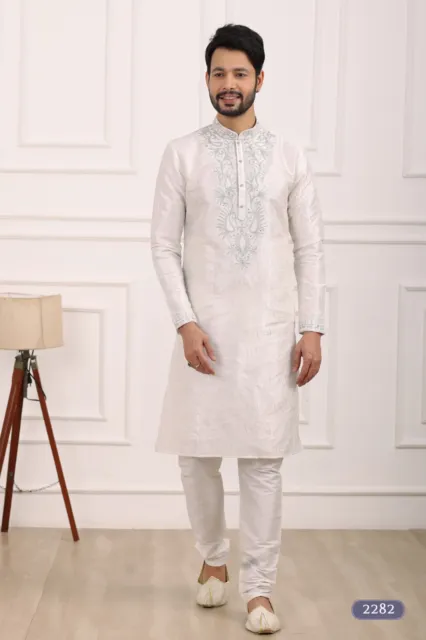 Indian Mens Wedding Bollywood Party Wear Traditional Kurta Payjama Dress India