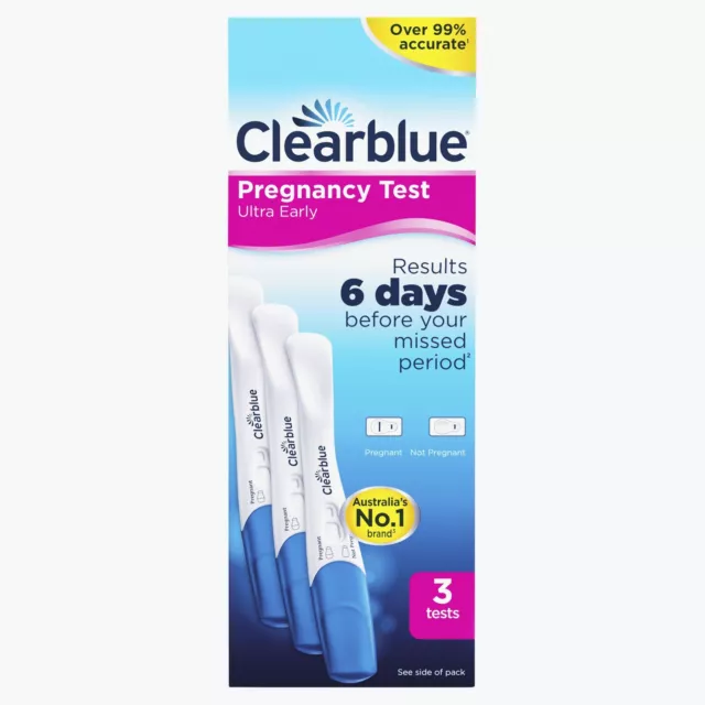 Clearblue Early Detection Test 3 Pack Pregnancy Test, Ultra Early, Preg Vis Det