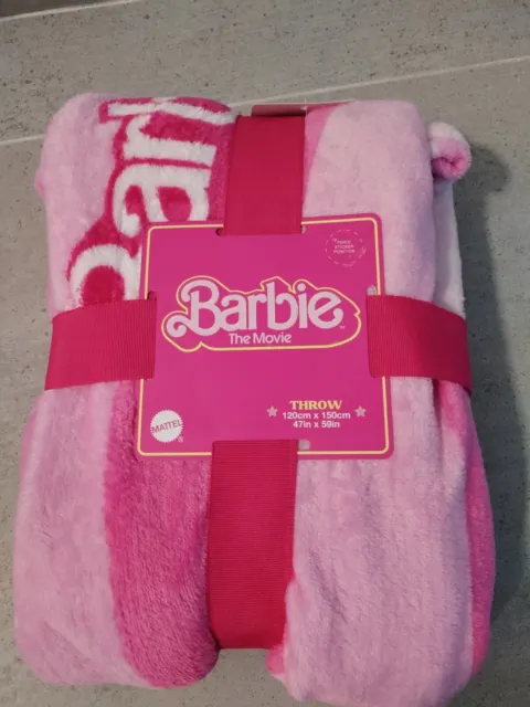 Barbie the Movie Pink  Plaid Couverture Fluffy Fleece Throw Blanket cover