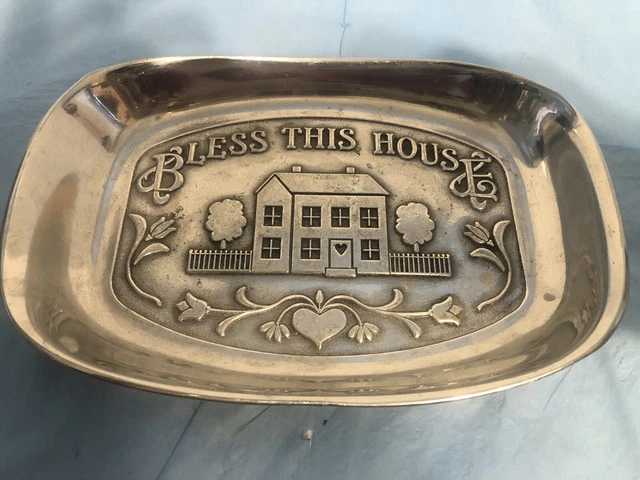 Wilton Armetale Metal Serving Dish/ Bread Tray/ Cooking Dish/ Bless This House