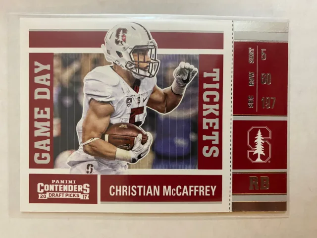 2017 Contenders Draft Picks Game Day Tickets Christian McCaffrey Rookie 49ers
