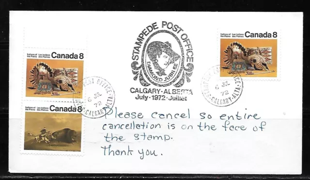 Canada - 1972 Calgary Stampede Post Office Cachet - Special Event Cover