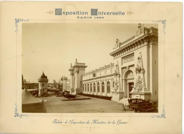 France, Paris Palais de l&#039;Exposition et Ministère de la Guerre  Albumen Pri