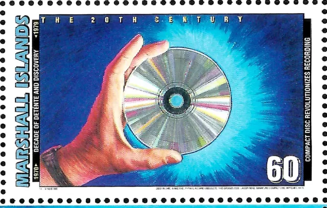 Revolutionäre Erfindung der Compact Disk Briefmarke Marshallinseln Postfrisch