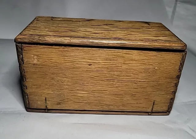 Antique Oak Wood  Singer Sewing Machine Puzzle Box - Feb 19, 1889