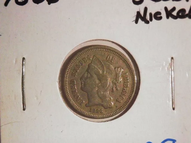 1866 Three Cent Nickel Piece
