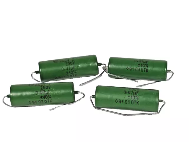 K42Y-2 0.47uF  250V Audio PIO Capacitors K42Y2.Lot of 10.